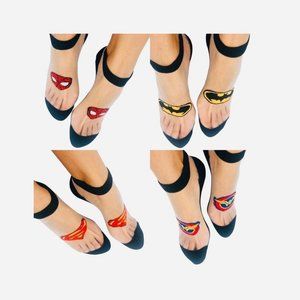 5 Pairs Women's Superhero Socks|Marvel Socks|Comics Socks|See Through Socks|Ankl